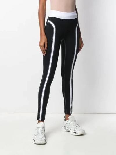 Shop No Ka'oi Stitching Detail Performance Leggings In Black