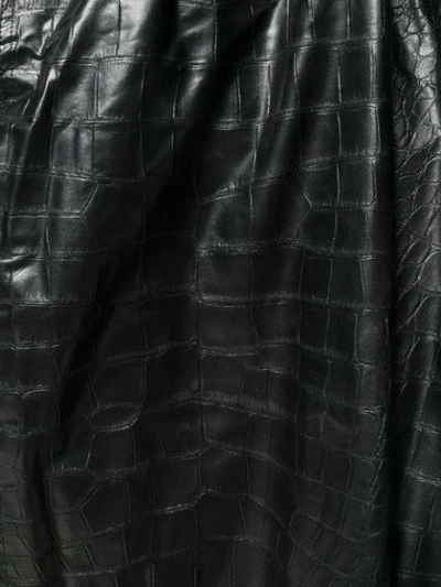 Shop Nanushka Zora Crocodile Faux-leather Dress - Black