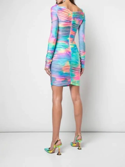 Shop Sies Marjan Jolene Glitter Tie-dye Mini Dress In Multicolour