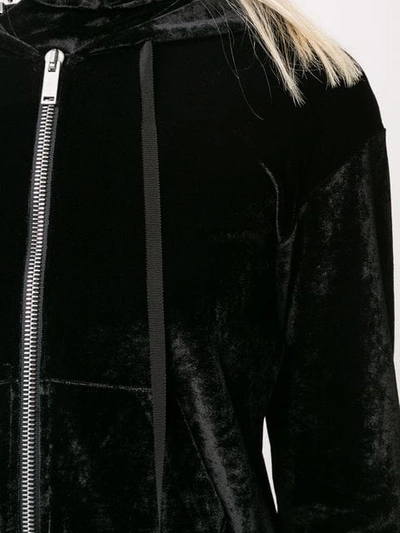 Ben Taverniti Unravel Project Velour Basic Zip Hoodie In Black