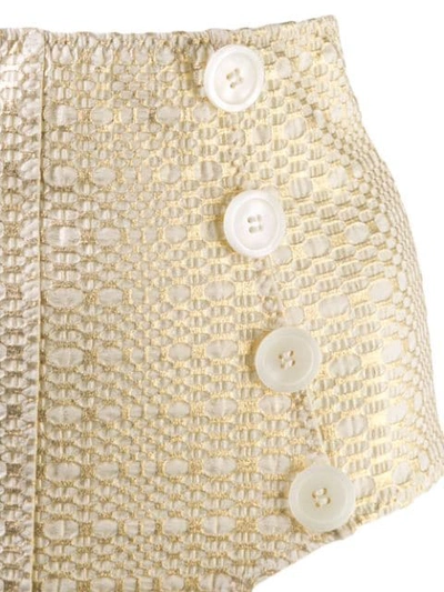 Shop Lisa Marie Fernandez Button Detail Bikini In White