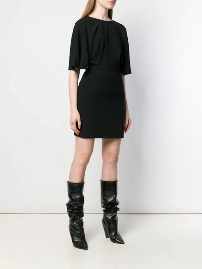 SAINT LAURENT V-BACK FITTED DRESS - 黑色