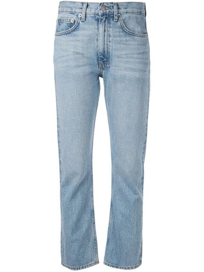Shop Brock Collection Straight Cut Jeans In Blue