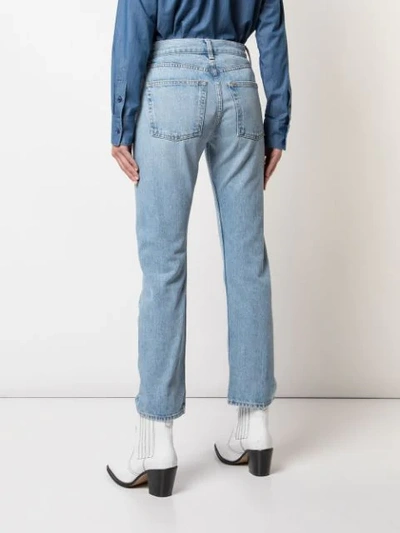 Shop Brock Collection Straight Cut Jeans In Blue