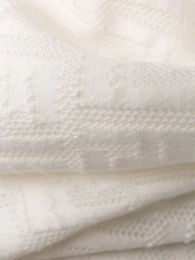 Shop Fendi Loungette Logo Pattern Dress In White