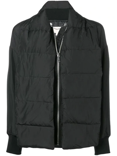 Shop Michael Michael Kors Oversized Bomber Jacket In Black