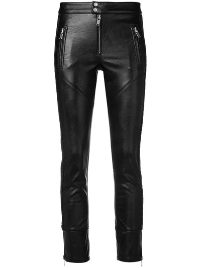 Shop Isabel Marant Étoile Zaperry Biker Trousers In Black