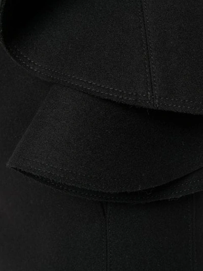 Shop Saint Laurent Off-shoulder Asymmetric Dress In Black