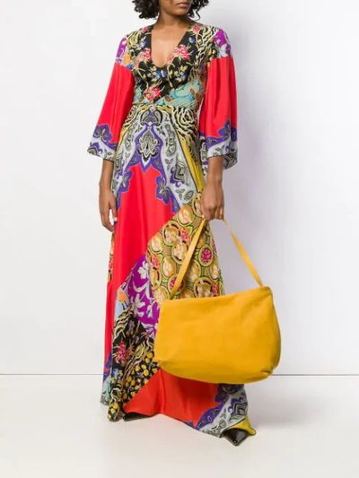 Shop Etro Printed Maxi Dress In Red