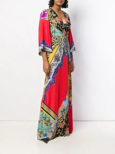 Shop Etro Printed Maxi Dress In Red