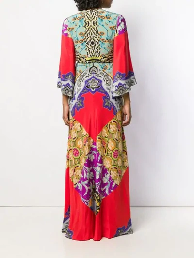 Shop Etro Printed Maxi Dress In Red