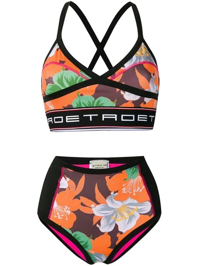Shop Etro Two Piece Bikini - Orange