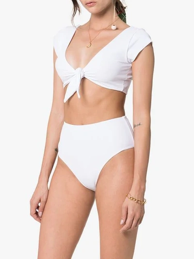 Shop Ack Marina Tie-front Bikini In White