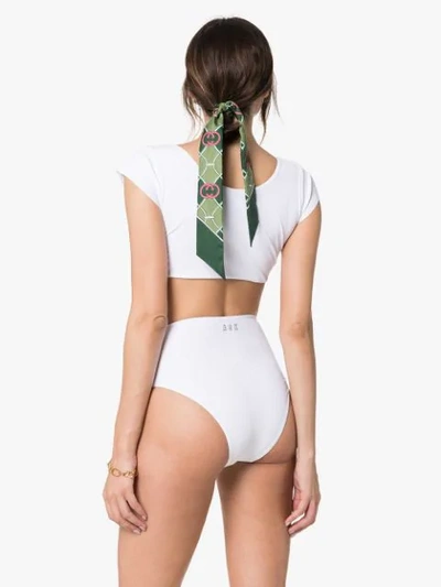 Shop Ack Marina Tie-front Bikini In White