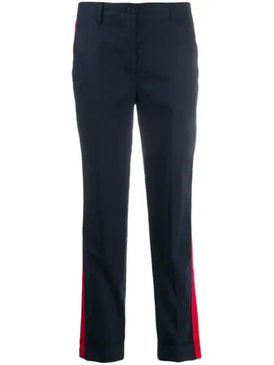 Shop P.a.r.o.s.h Tailored Cropped Trousers In Blue