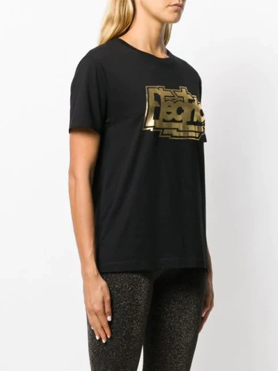 Shop Sandro Printed 'electric' T-shirt In Black