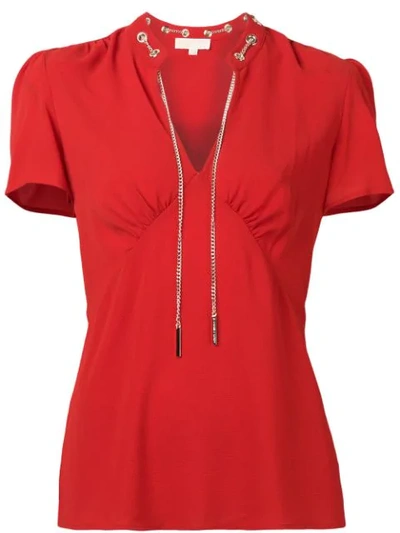 Shop Michael Michael Kors Chain In Red