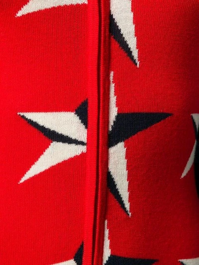 Perfect Moment Star Ii Intarsia Merino Wool Jumpsuit In Red