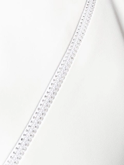 Shop David Koma Zip-embellished Crepe Dress In White