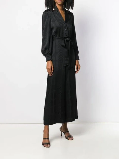 Shop Temperley London Tie Waist Jumpsuit In Black