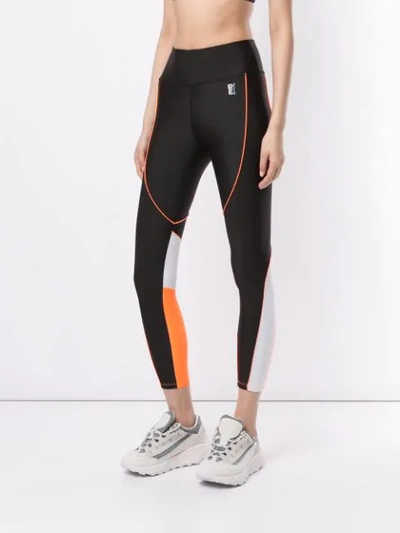 Shop P.e Nation Trackbar Leggings In Black