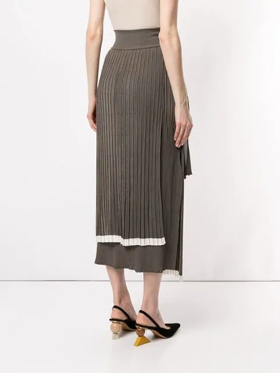 Shop Sonia Rykiel Layered Skirt - Brown