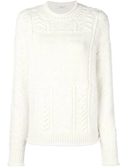 Shop Givenchy Logo Knitted Jumper In White