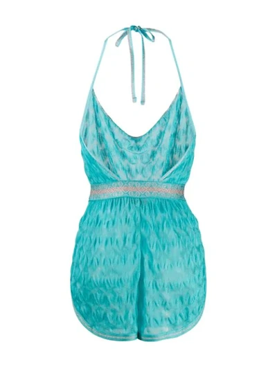 Shop Missoni Embroidered Fitted Playsuit In 44816