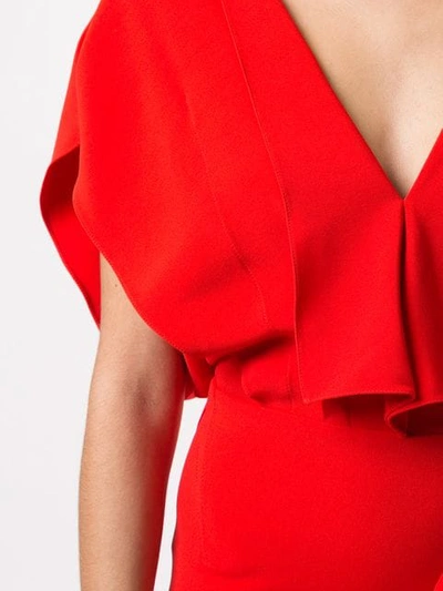 Shop Roland Mouret Lorre Ss Gown In Red