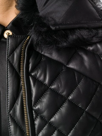 zipped quilted jacket