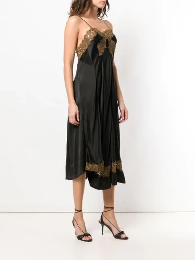 Shop Giacobino Low Back Lace Slip Dress In Black