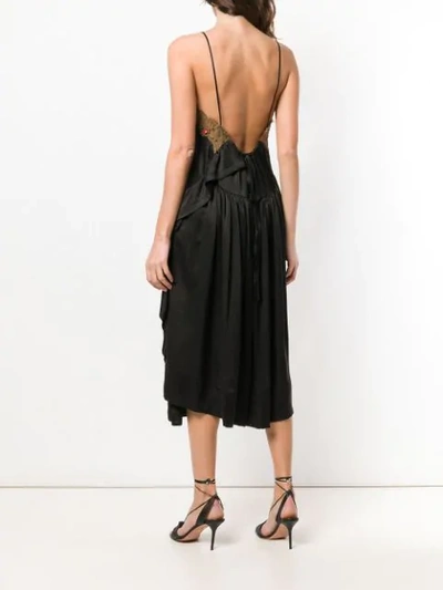 Shop Giacobino Low Back Lace Slip Dress In Black