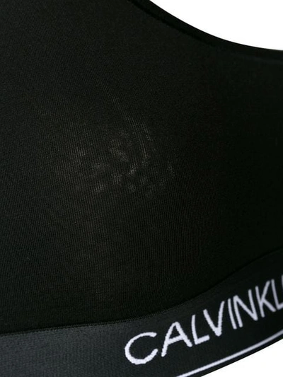 Shop Calvin Klein 205w39nyc Logo Crop Top - Black