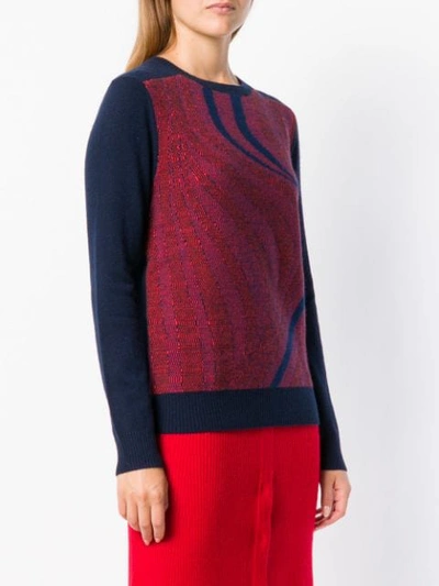 Shop Cashmere In Love Sky Intarsia Jumper In Blue