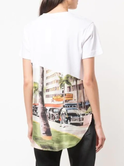 Shop Monse Torn Scenic Tail T-shirt In White