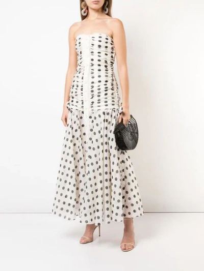 Shop Zimmermann Ruched Off-shoulder Dress In White
