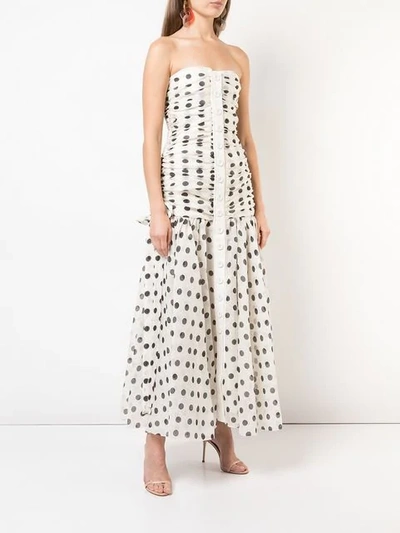 Shop Zimmermann Ruched Off-shoulder Dress In White