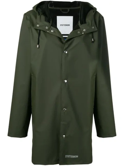 Shop Stutterheim Stockholm Raincoat In Green