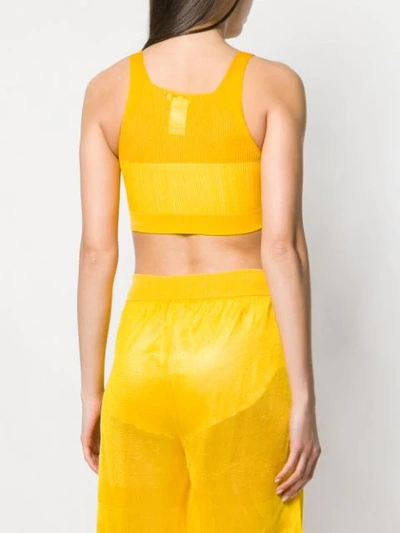 Shop Artica Arbox Cropped Tank Top In Yellow