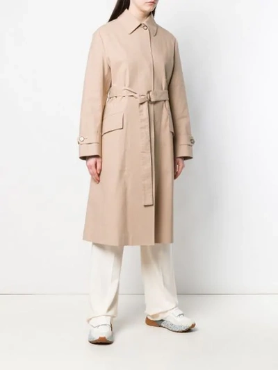 Shop Stella Mccartney Belted Trench Coat In 9730 Desert