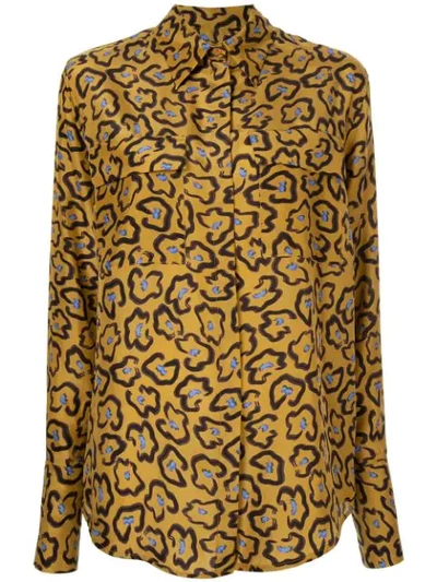 Shop Christian Wijnants Loose-fit Printed Shirt In Brown