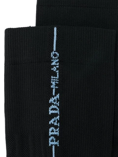 Shop Prada Socken Mit Logo In Black