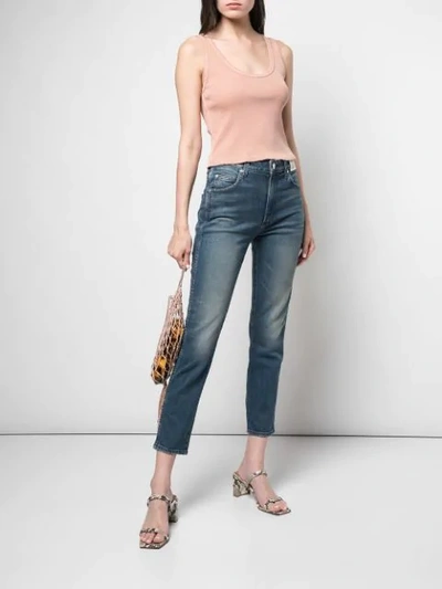 Shop Amo Stix Crop Jeans In Blue