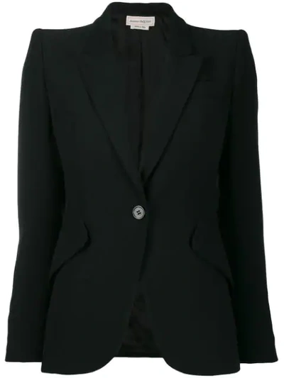 Shop Alexander Mcqueen Single Button Blazer In Black
