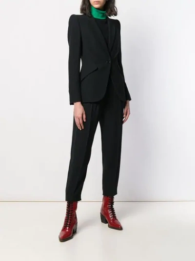 Alexander Mcqueen Upside-down Lapel Jacket In Black