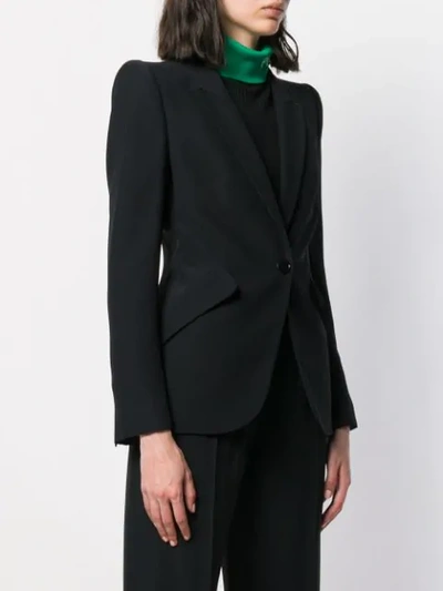 Alexander Mcqueen Upside-down Lapel Jacket In Black