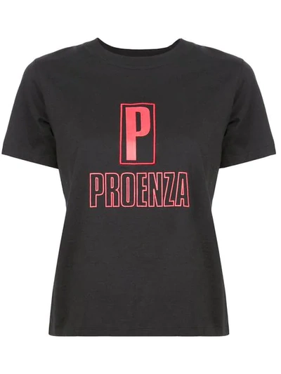 Shop Proenza Schouler Pswl "p" Baby T-shirt In Blackred