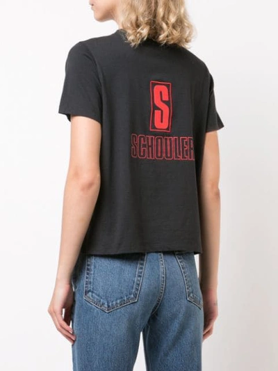 Shop Proenza Schouler Pswl "p" Baby T-shirt In Blackred