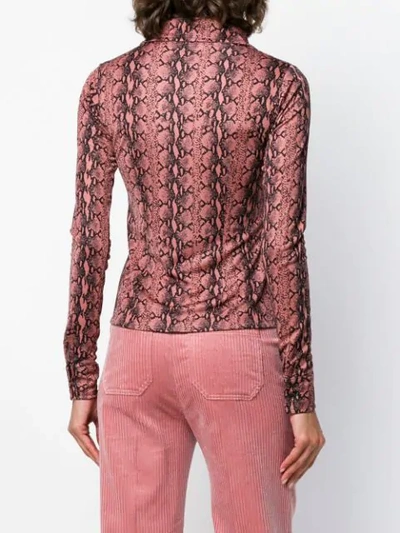 Shop Alexa Chung Snakeskin Print Lace In Pink