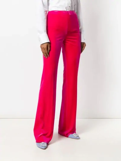 Shop Miu Miu Tailored Velvet Trousers In Pink